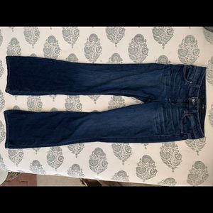 Joe’s medium rise and  flared jeans. Size 25.